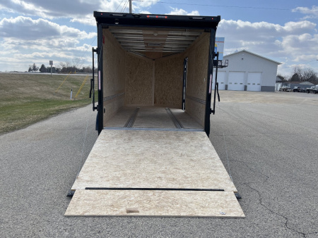 New 2025 Qualitec Aluminum 7'x14'+30" Aerostar w/ E-Tracks and Black Out Package Cargo / Enclosed Trailer