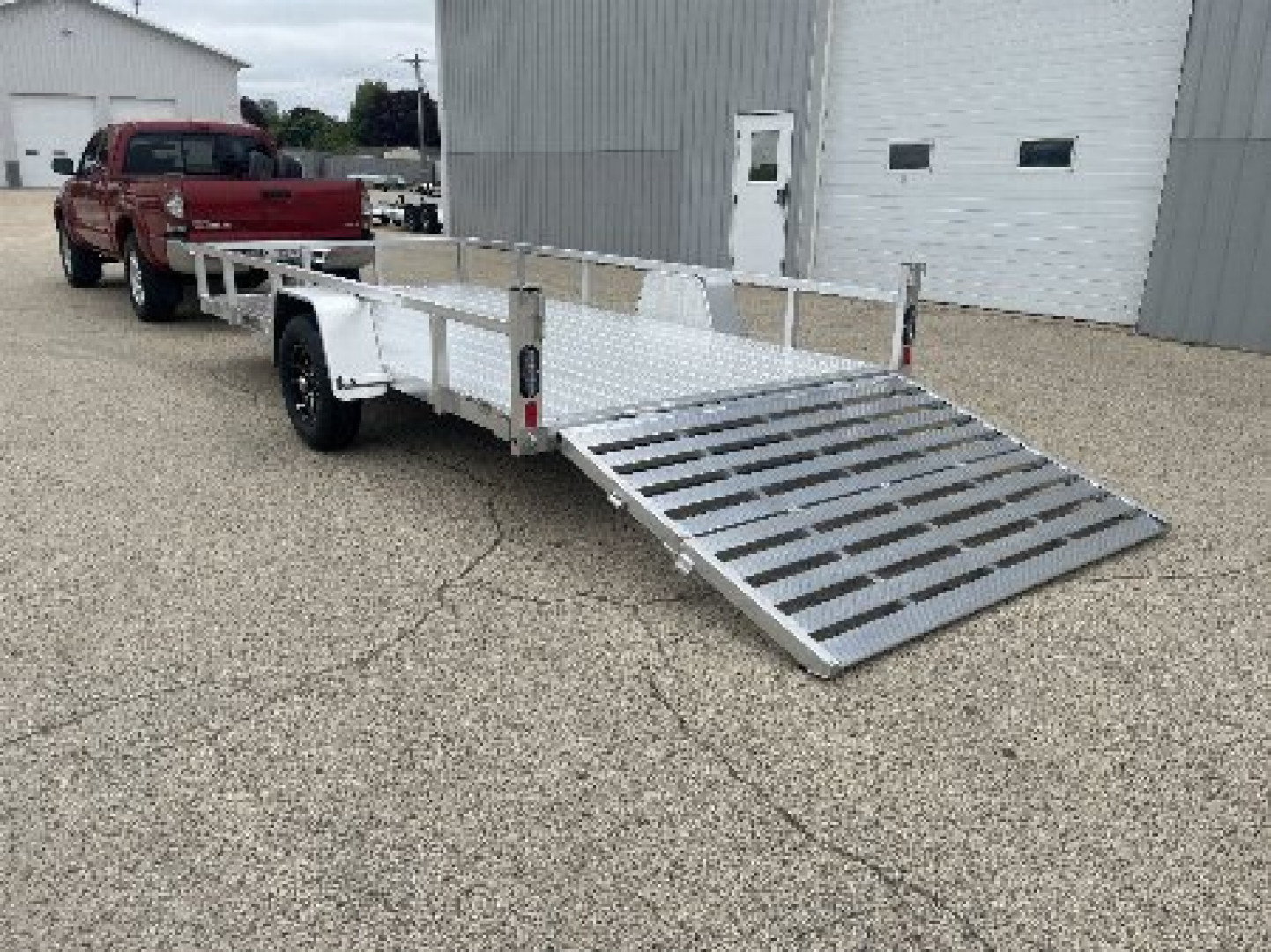 New 2026 Black Rhino *INCOMING* Aluminum 81"X14' LSS714A-5K w/ Brakes and Bi-Fold Gate Utility Trailer