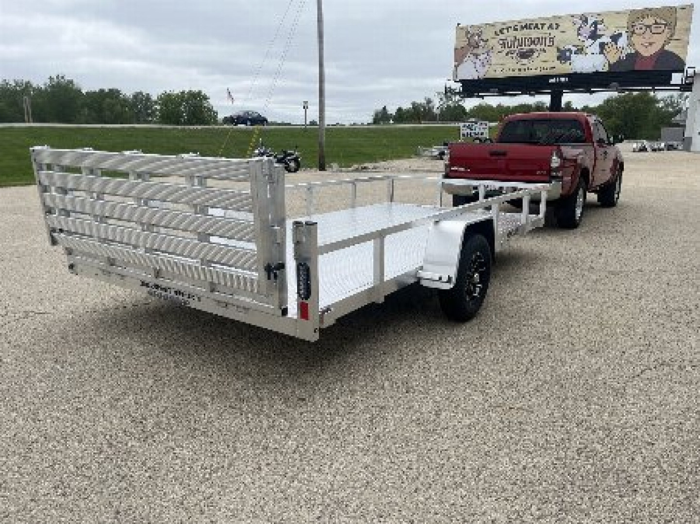 New 2026 Black Rhino *INCOMING* Aluminum 81"X14' LSS714A-5K w/ Brakes and Bi-Fold Gate Utility Trailer