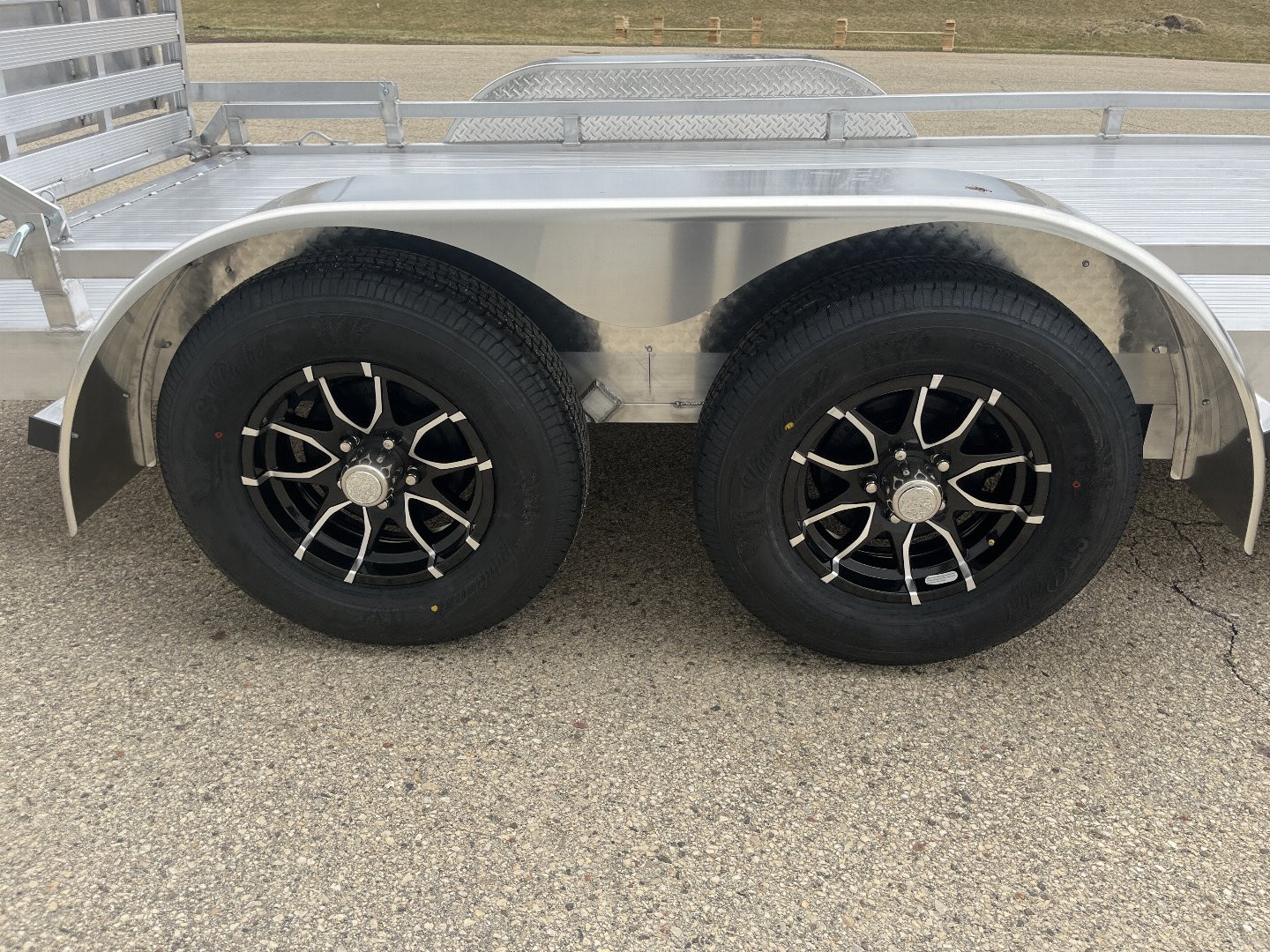 New 2025 Black Rhino LPT8114A-7K Aluminum Trailer w/ Bi-Fold Gate and Brakes