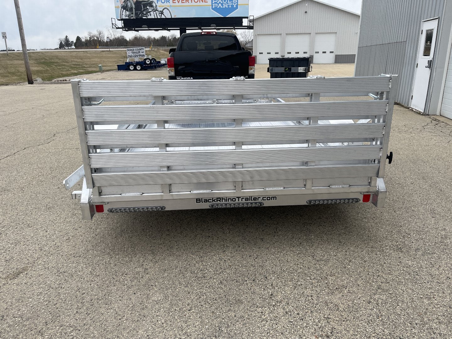 New 2025 Black Rhino LPT8114A-7K Aluminum Trailer w/ Bi-Fold Gate and Brakes