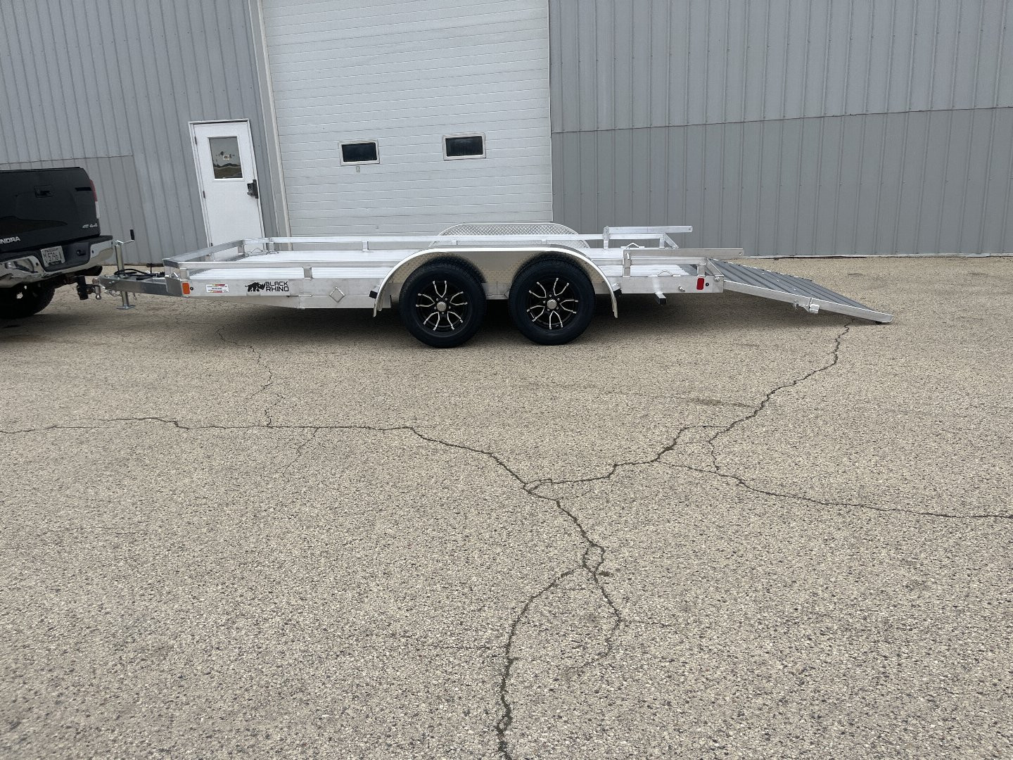 New 2025 Black Rhino LPT8114A-7K Aluminum Trailer w/ Bi-Fold Gate and Brakes