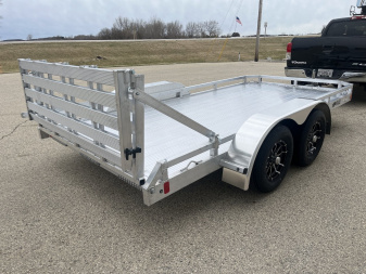 New 2025 Black Rhino LPT8114A-7K Aluminum Trailer w/ Bi-Fold Gate and Brakes