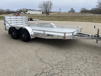 New 2025 Black Rhino LPT8114A-7K Aluminum Trailer w/ Bi-Fold Gate and Brakes