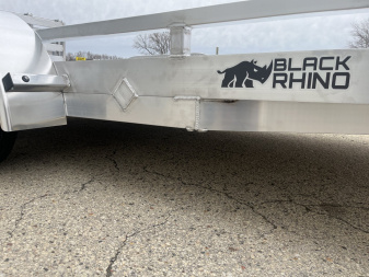 New 2025 Black Rhino LPT8114A-7K Aluminum Trailer w/ Bi-Fold Gate and Brakes