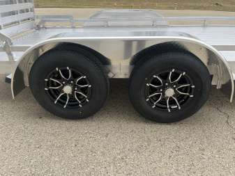 New 2025 Black Rhino LPT8114A-7K Aluminum Trailer w/ Bi-Fold Gate and Brakes