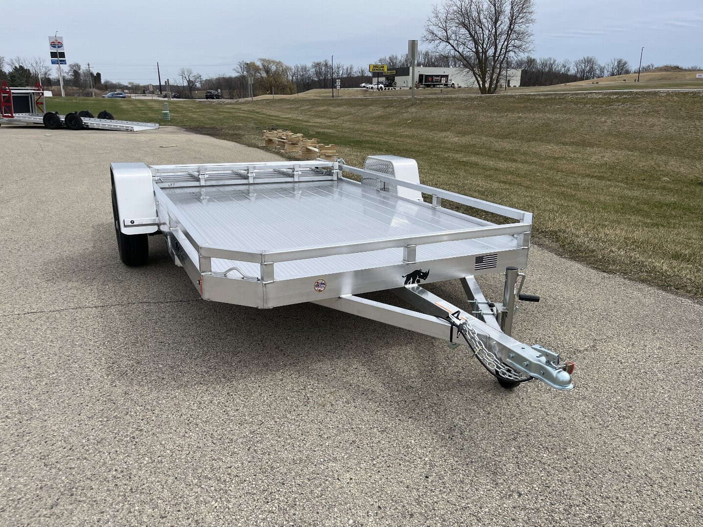 New 2025 Black Rhino Low Pro LPS8112A Aluminum ATV Trailer w/ Bi-Fold Gate