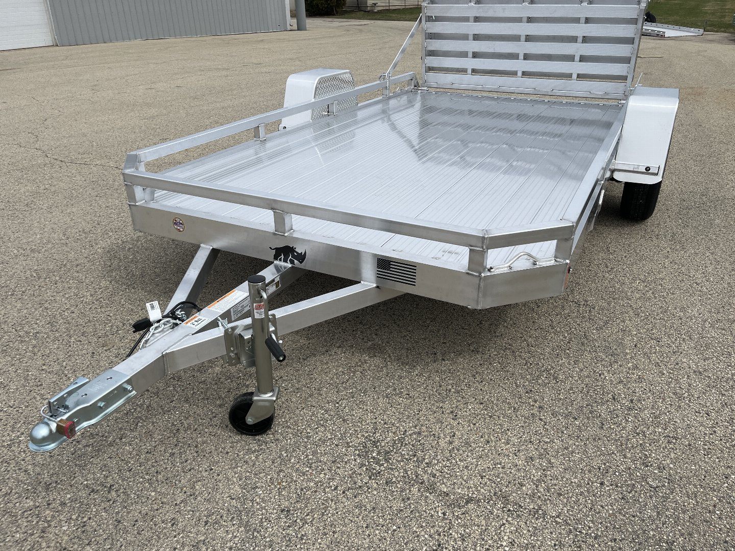 New 2025 Black Rhino Low Pro LPS8112A Aluminum ATV Trailer w/ Bi-Fold Gate