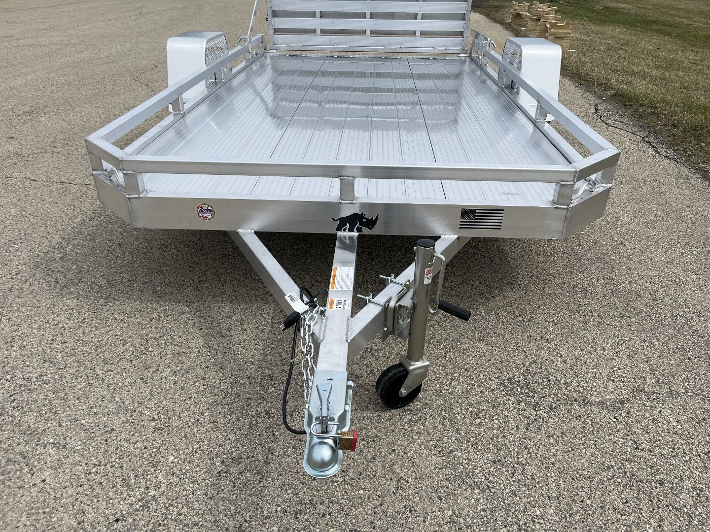 New 2025 Black Rhino Low Pro LPS8112A Aluminum ATV Trailer w/ Bi-Fold Gate