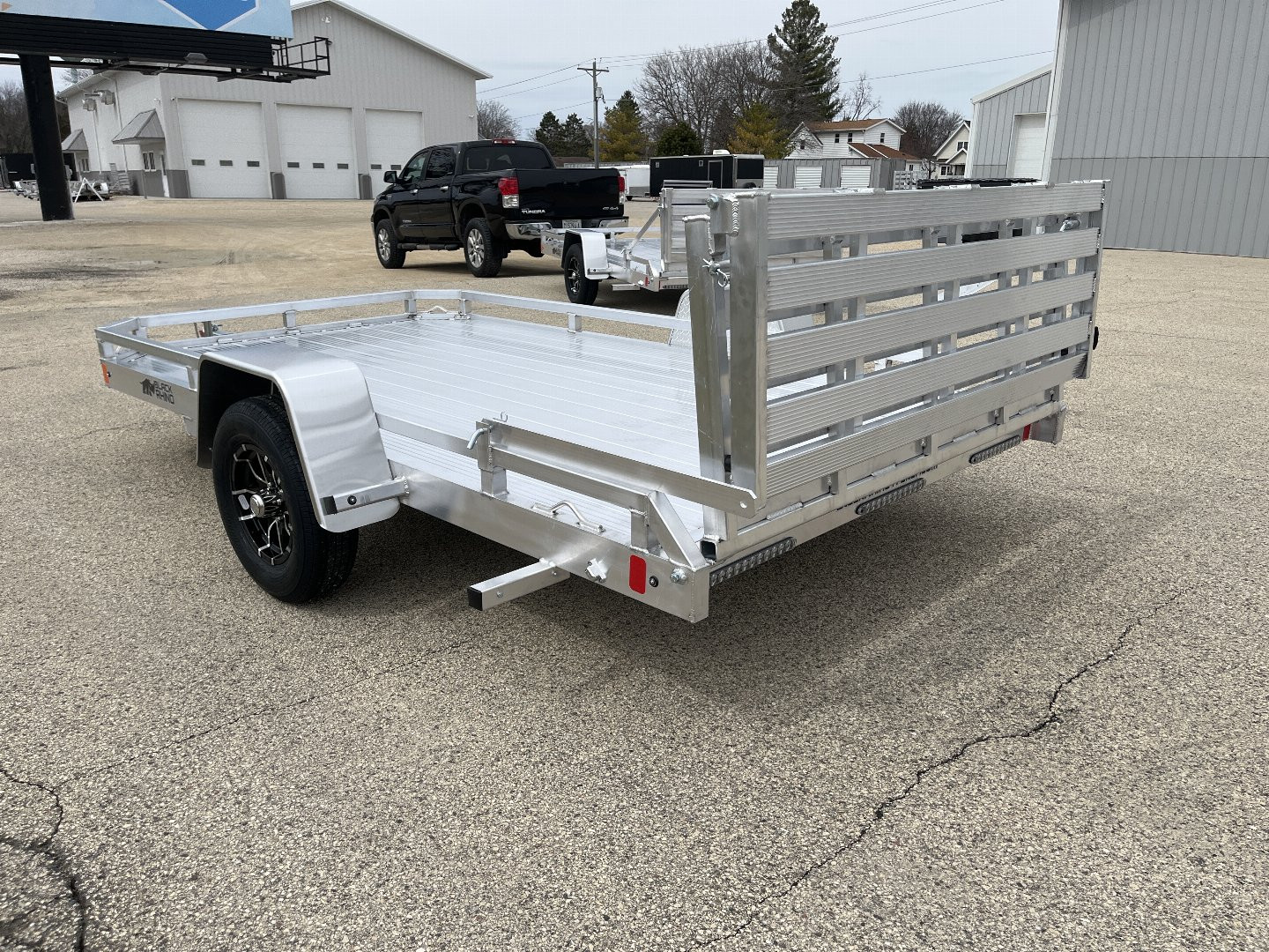 New 2025 Black Rhino Low Pro LPS8112A Aluminum ATV Trailer w/ Bi-Fold Gate