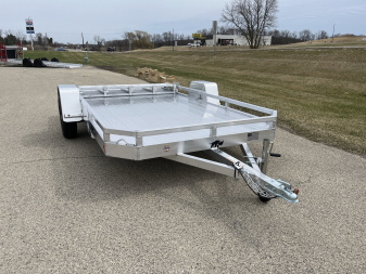 New 2025 Black Rhino Low Pro LPS8112A Aluminum ATV Trailer w/ Bi-Fold Gate