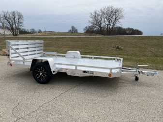 New 2025 Black Rhino Low Pro LPS8112A Aluminum ATV Trailer w/ Bi-Fold Gate