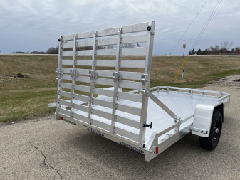 New 2025 Black Rhino Low Pro LPS8112A Aluminum ATV Trailer w/ Bi-Fold Gate