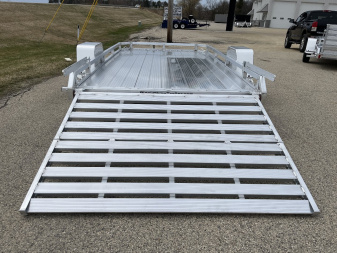 New 2025 Black Rhino Low Pro LPS8112A Aluminum ATV Trailer w/ Bi-Fold Gate