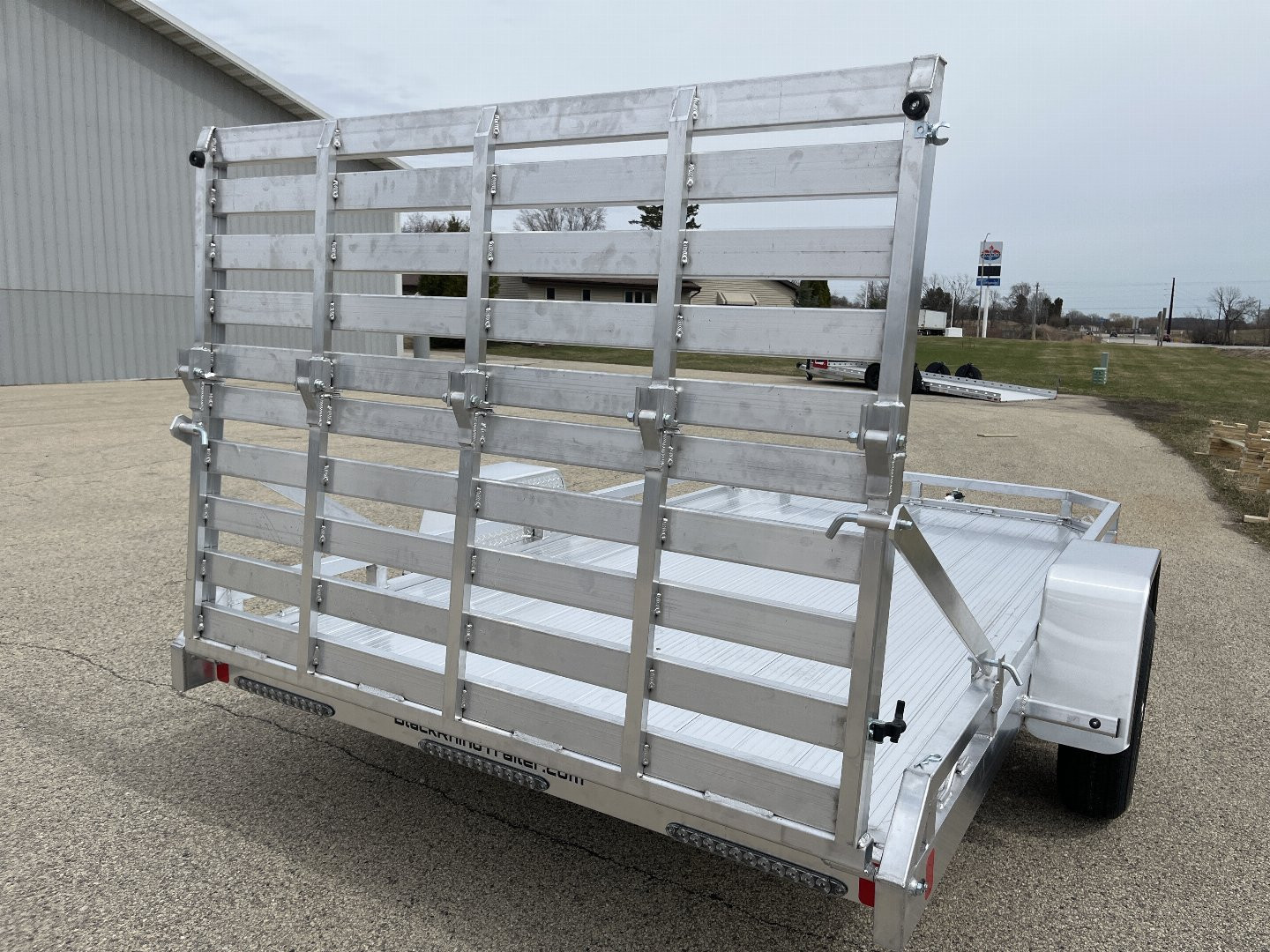 New 2025 Black Rhino Low Pro LPS8112A Aluminum ATV Trailer w/ Bi-Fold Gate