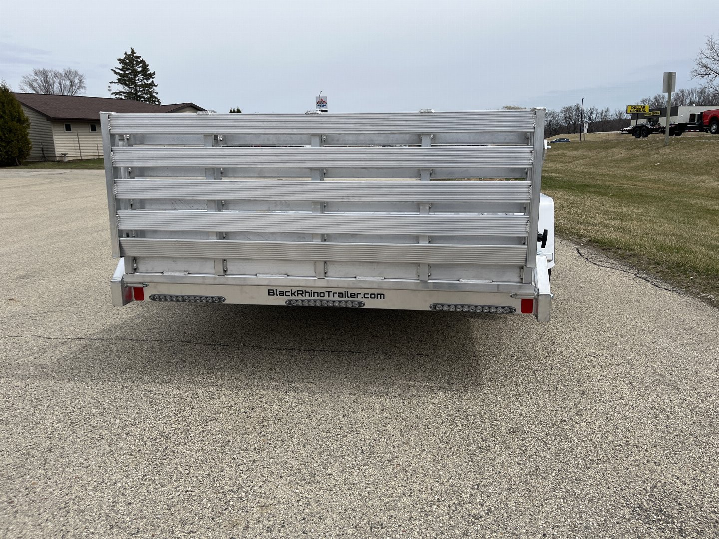 New 2025 Black Rhino Low Pro LPS8112A Aluminum ATV Trailer w/ Bi-Fold Gate