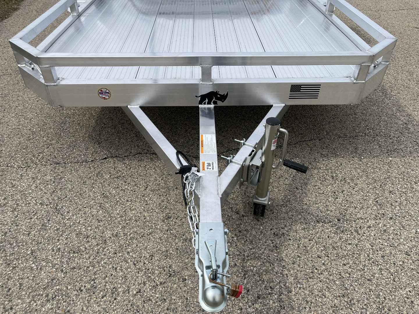 New 2025 Black Rhino Low Pro LPS8112A Aluminum ATV Trailer w/ Bi-Fold Gate