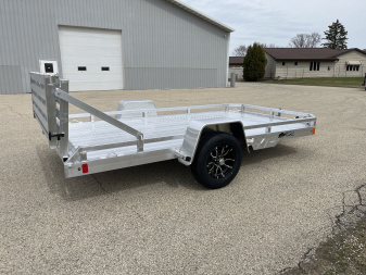 New 2025 Black Rhino Low Pro LPS8112A Aluminum ATV Trailer w/ Bi-Fold Gate