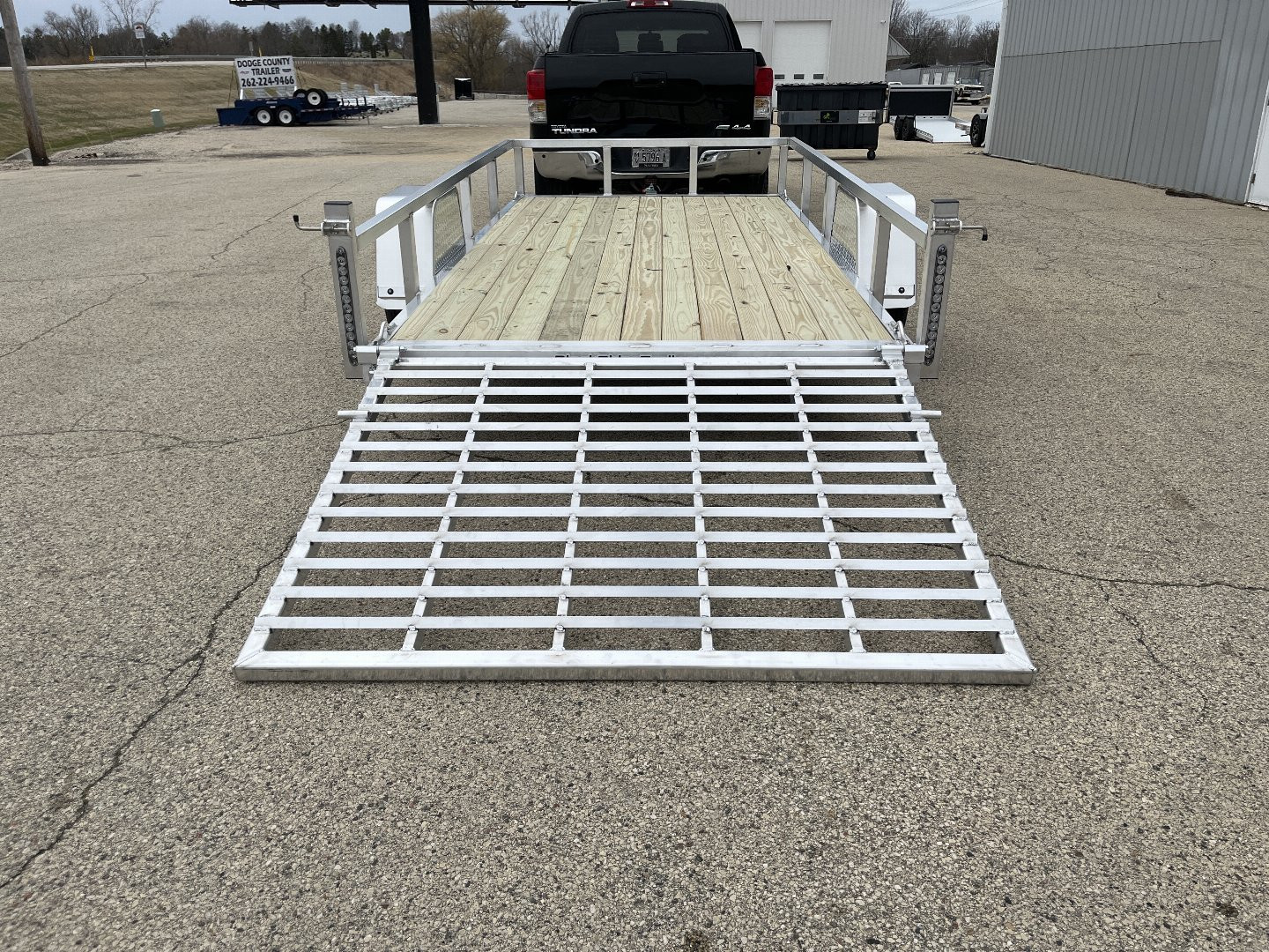 New 2025 Black Rhino EXS 6 X 12 Aluminum Trailer w/ Wood Deck