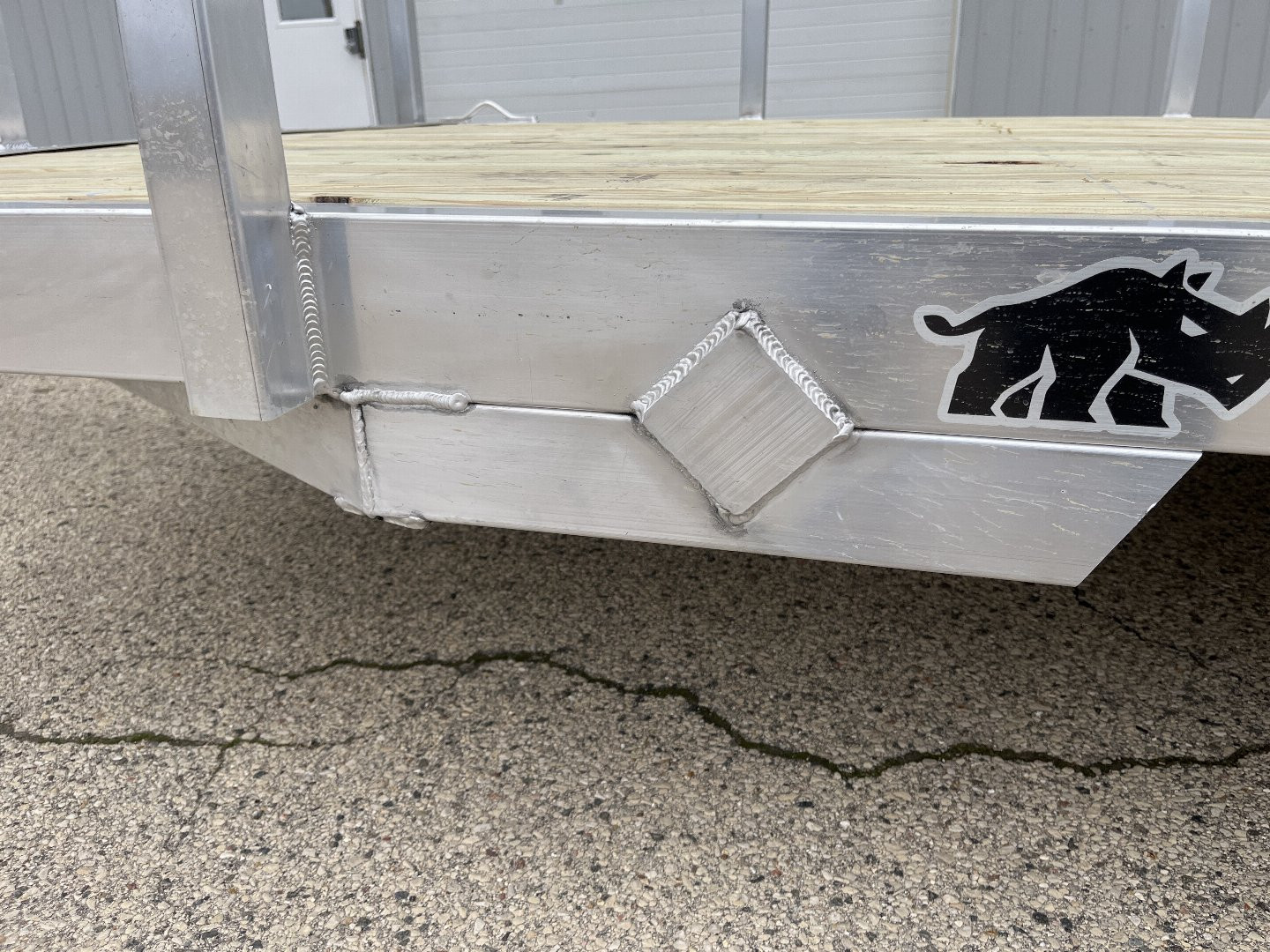 New 2025 Black Rhino EXS 6 X 12 Aluminum Trailer w/ Wood Deck