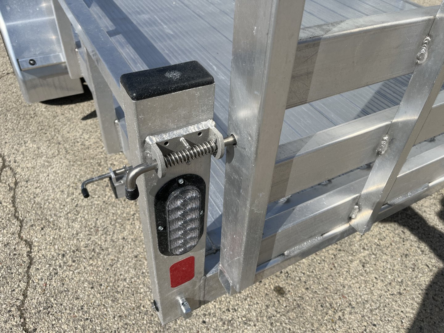 New 2025 Black Rhino LST718A Aluminum Utility Trailer w/ Split Gate and Dual Wheel Jack