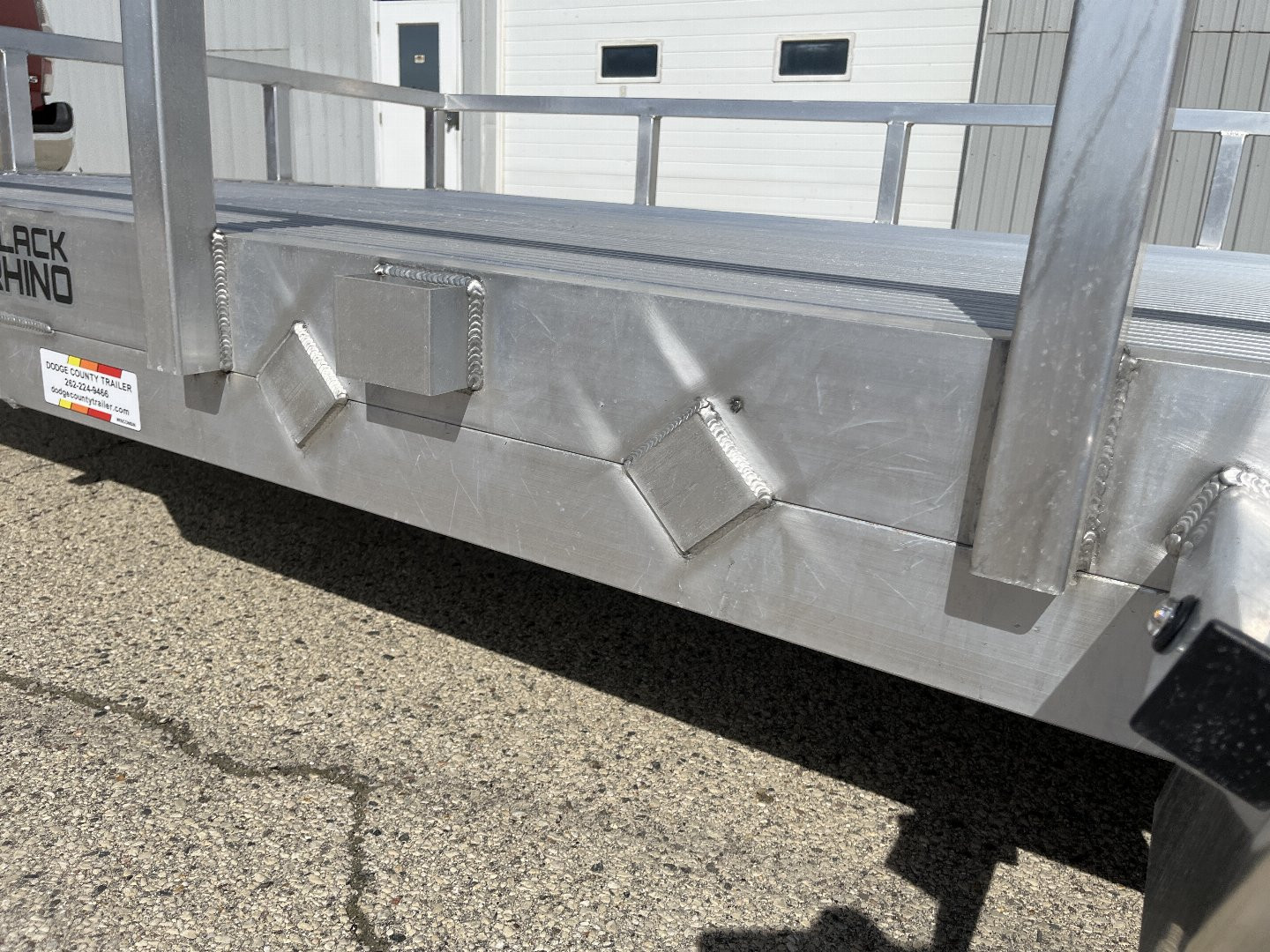 New 2025 Black Rhino LST718A Aluminum Utility Trailer w/ Split Gate and Dual Wheel Jack