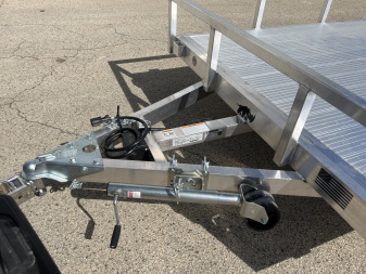 New 2025 Black Rhino LST718A Aluminum Utility Trailer w/ Split Gate and Dual Wheel Jack