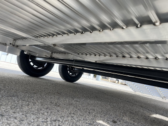 New 2025 Black Rhino LST718A Aluminum Utility Trailer w/ Split Gate and Dual Wheel Jack