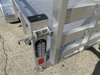 New 2025 Black Rhino LST718A Aluminum Utility Trailer w/ Split Gate and Dual Wheel Jack