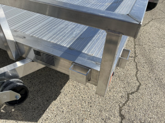 New 2025 Black Rhino LST718A Aluminum Utility Trailer w/ Split Gate and Dual Wheel Jack