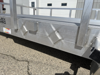 New 2025 Black Rhino LST718A Aluminum Utility Trailer w/ Split Gate and Dual Wheel Jack