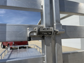 New 2025 Black Rhino LST718A Aluminum Utility Trailer w/ Split Gate and Dual Wheel Jack