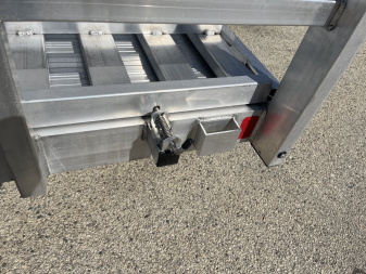 New 2025 Black Rhino LST718A Aluminum Utility Trailer w/ Split Gate and Dual Wheel Jack