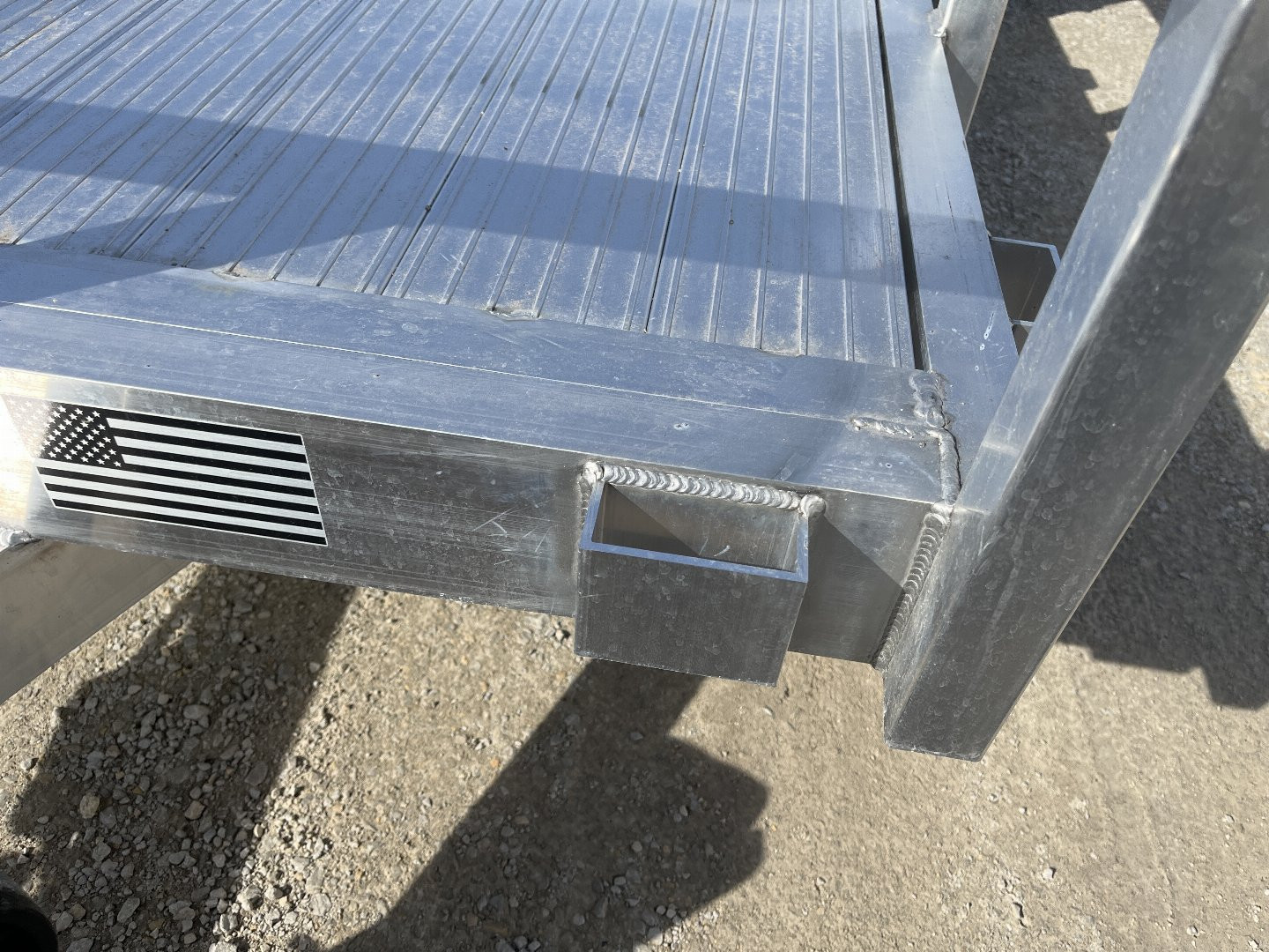 New 2025 Black Rhino LST716A Aluminum Utility Trailer w/ Split Gate and Dual Wheel Jack