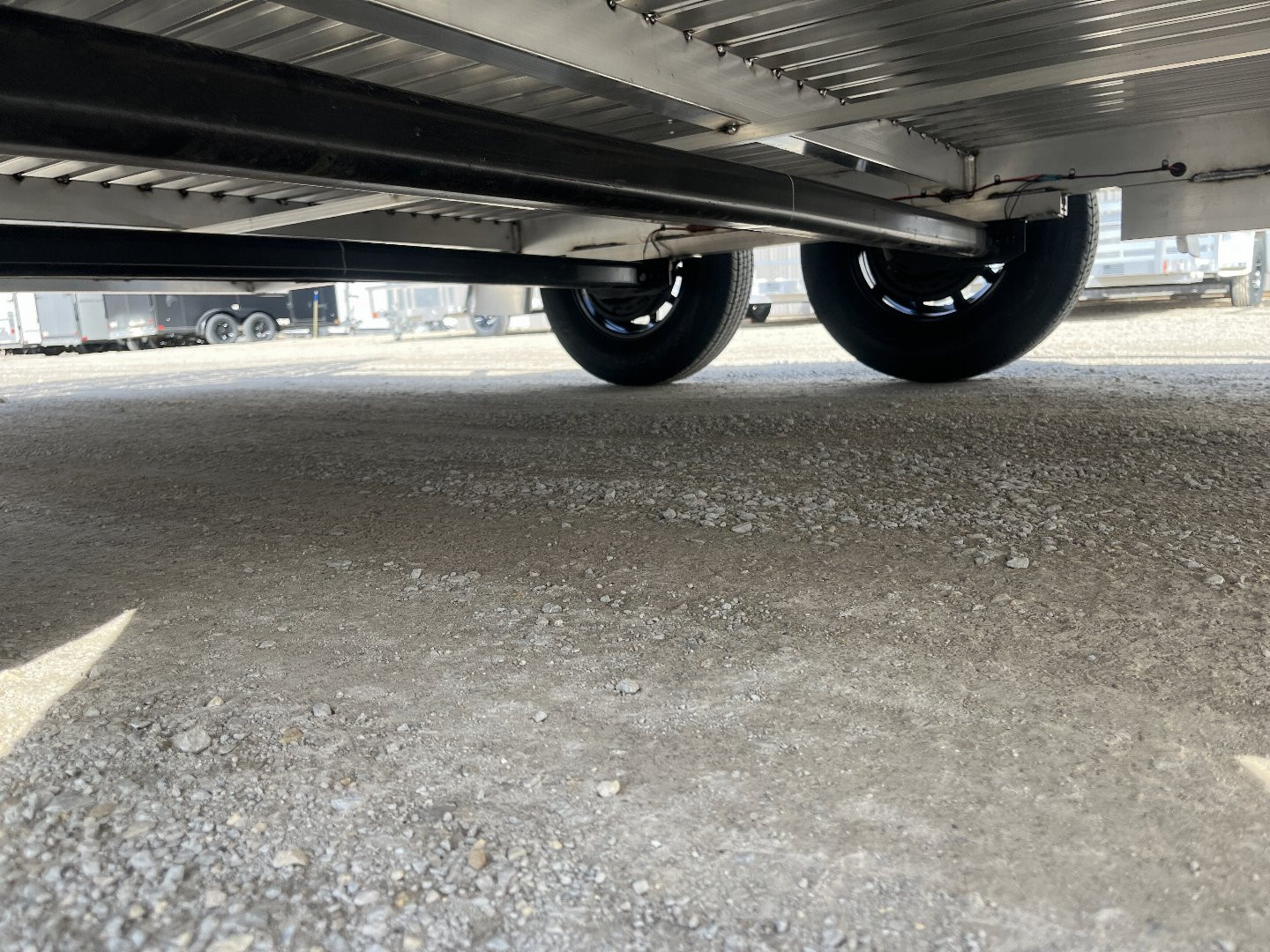 New 2025 Black Rhino LST716A Aluminum Utility Trailer w/ Split Gate and Dual Wheel Jack