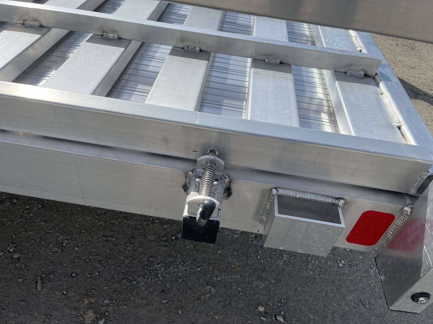 New 2025 Black Rhino LST716A Aluminum Utility Trailer w/ Split Gate and Dual Wheel Jack