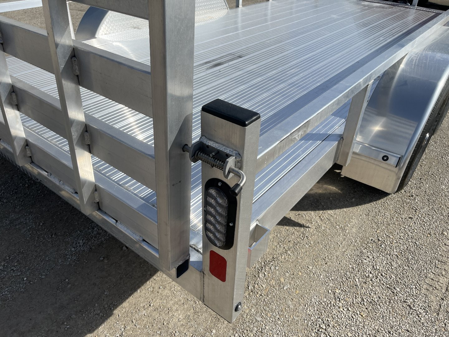 New 2025 Black Rhino LST716A Aluminum Utility Trailer w/ Split Gate and Dual Wheel Jack