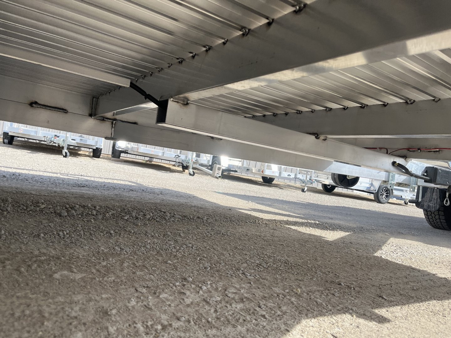 New 2025 Black Rhino LST716A Aluminum Utility Trailer w/ Split Gate and Dual Wheel Jack