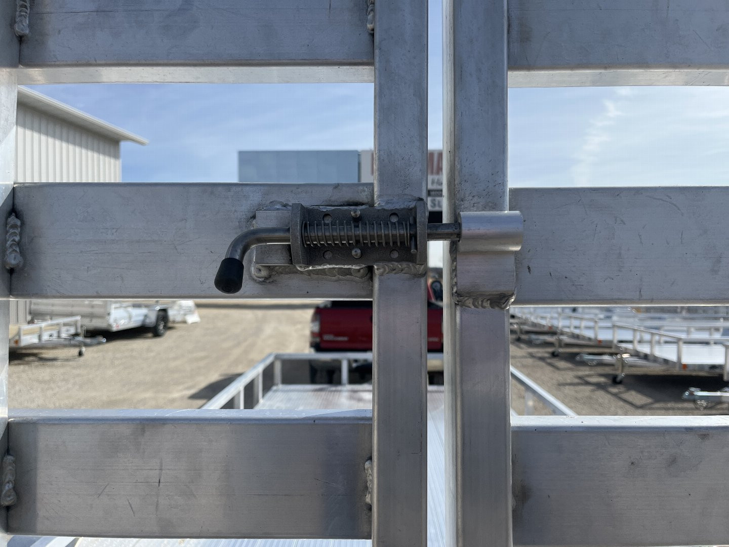 New 2025 Black Rhino LST716A Aluminum Utility Trailer w/ Split Gate and Dual Wheel Jack