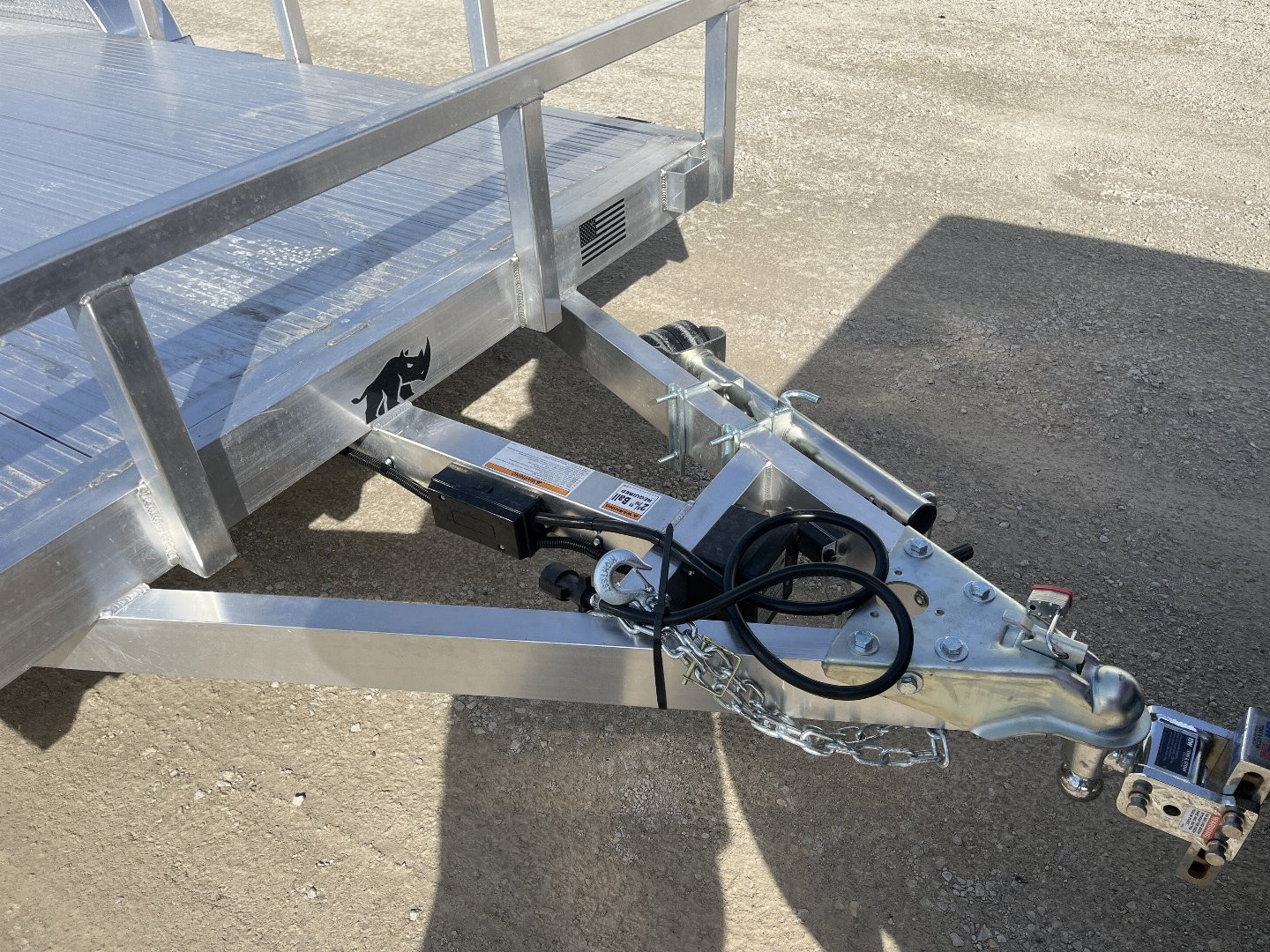 New 2025 Black Rhino LST716A Aluminum Utility Trailer w/ Split Gate and Dual Wheel Jack