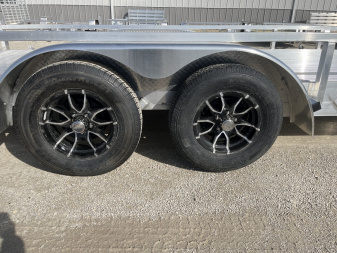 New 2025 Black Rhino LST716A Aluminum Utility Trailer w/ Split Gate and Dual Wheel Jack