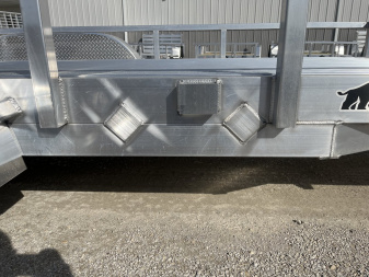 New 2025 Black Rhino LST716A Aluminum Utility Trailer w/ Split Gate and Dual Wheel Jack