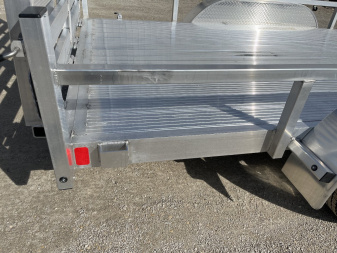 New 2025 Black Rhino LST716A Aluminum Utility Trailer w/ Split Gate and Dual Wheel Jack