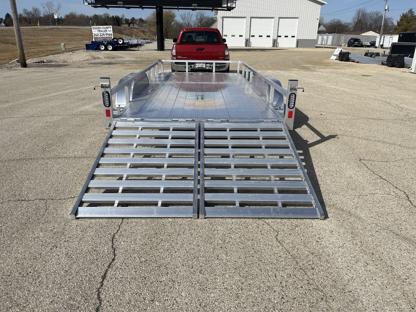 New 2025 Black Rhino LST716A Aluminum Utility Trailer w/ Split Gate and Dual Wheel Jack