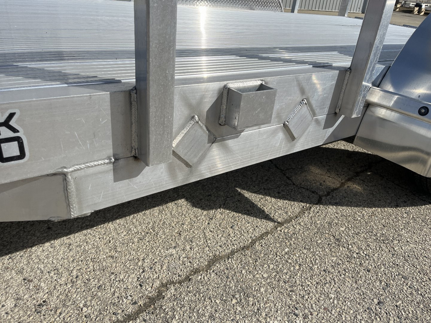 New 2025 Black Rhino LST716A Aluminum Utility Trailer w/ Split Gate and Dual Wheel Jack