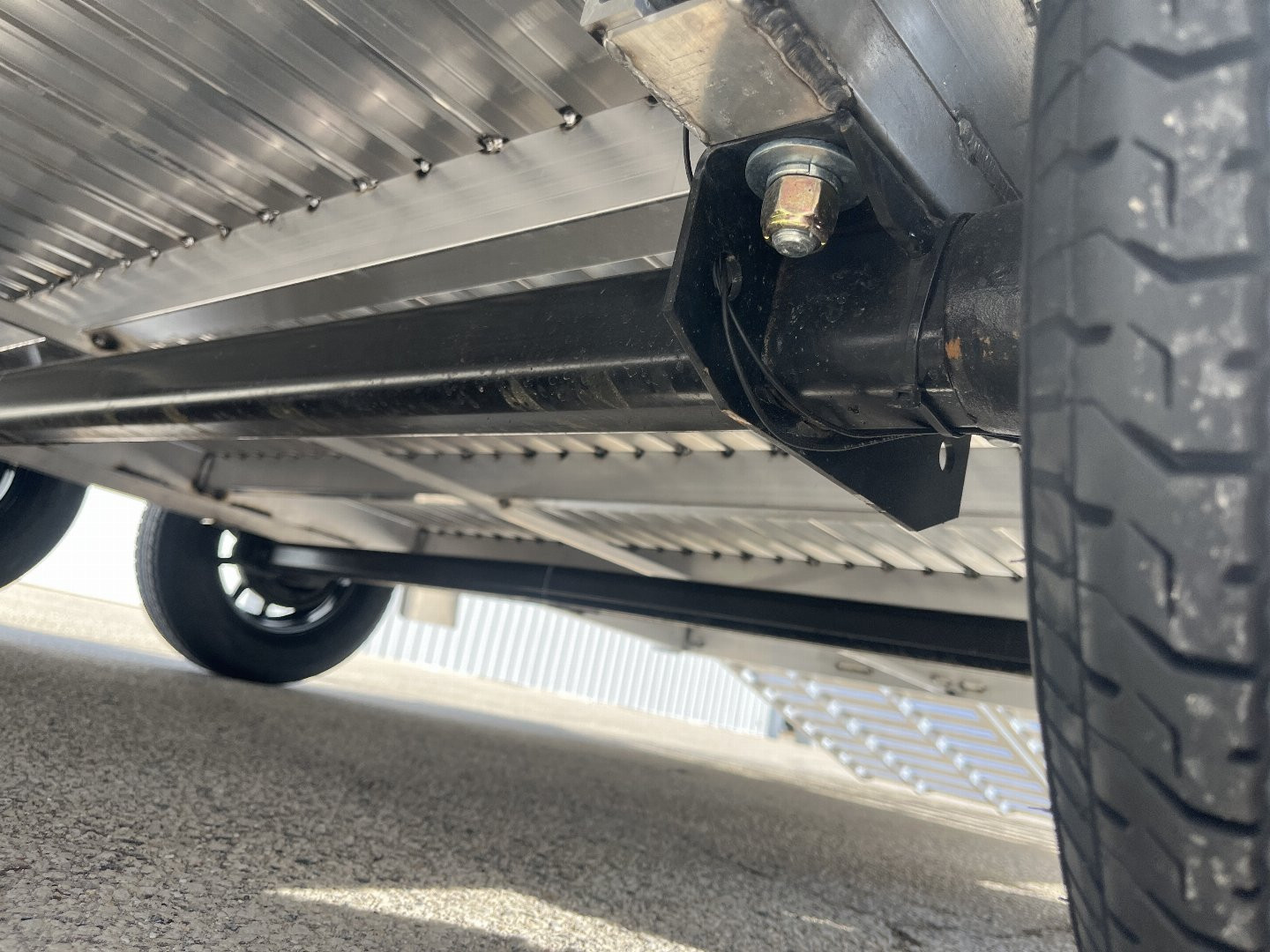 New 2025 Black Rhino LST716A Aluminum Utility Trailer w/ Split Gate and Dual Wheel Jack