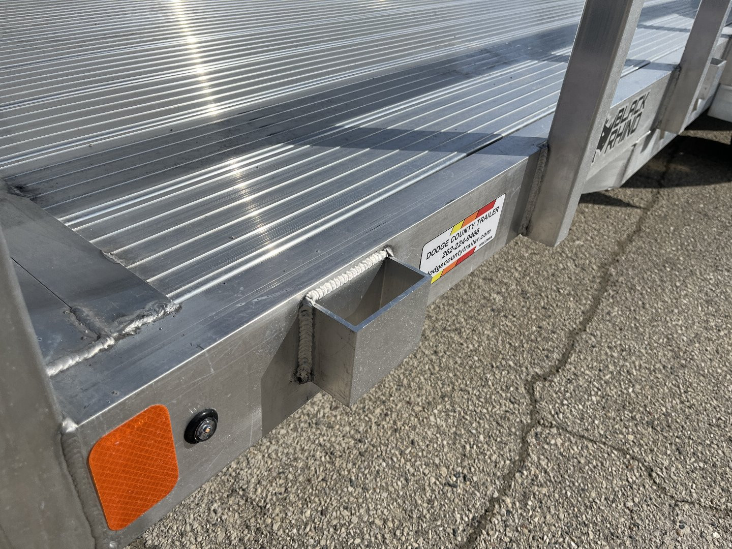 New 2025 Black Rhino LST716A Aluminum Utility Trailer w/ Split Gate and Dual Wheel Jack