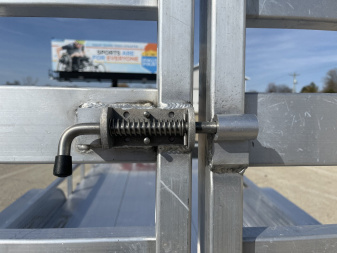 New 2025 Black Rhino LST716A Aluminum Utility Trailer w/ Split Gate and Dual Wheel Jack