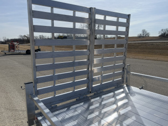 New 2025 Black Rhino LST716A Aluminum Utility Trailer w/ Split Gate and Dual Wheel Jack