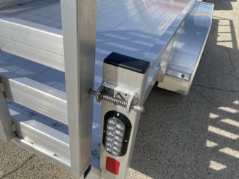 New 2025 Black Rhino LST716A Aluminum Utility Trailer w/ Split Gate and Dual Wheel Jack